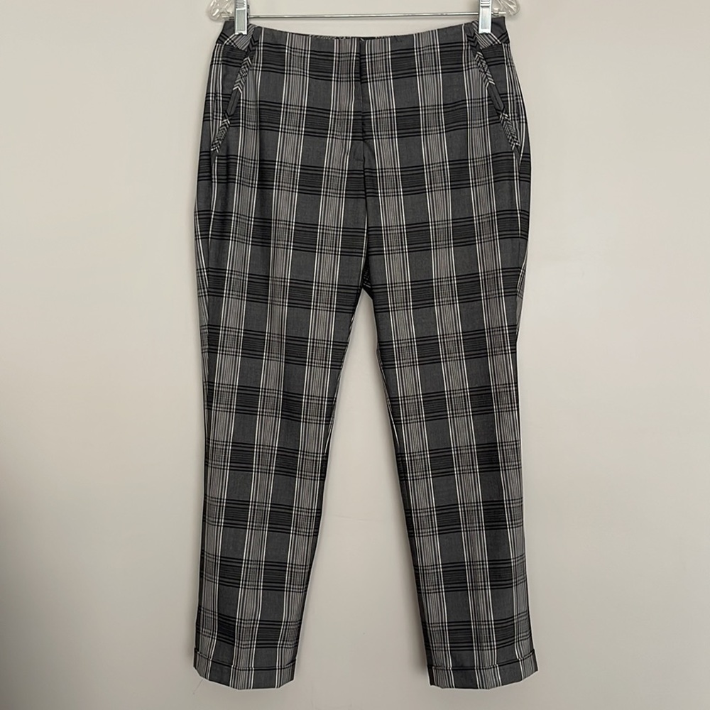 Peace of Cloth NY Stephanie Plaid Straight Ankle Pants Size 6